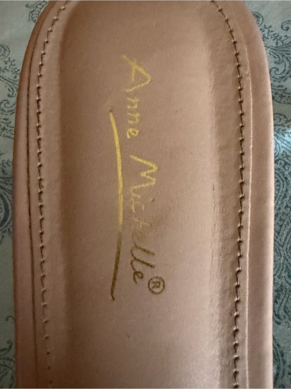 Anne Michelle Beige Slip-On Square Toe Mules - Picture 3 of 7